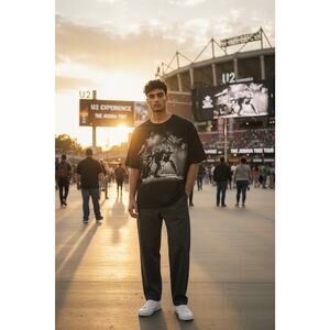 U2 2011 360 Concert Tour Black Medium T-Shirt Rock Pop Bono